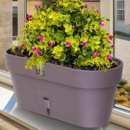 Овальный горшок для цветов с автополиванием «LATINA WINDOW BOX» 17*39,5см, 6,7л Шаде (DRKJ)
