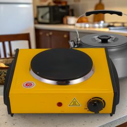 Портативна настільна електрична плита з чугунним диском 1 конфорка YONGQIAN YQ-100/1975 1000 Вт (JS)