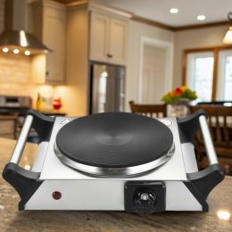 Портативна настільна електрична плита 1 конфорка чувунний диск Star Chef St-8100A/1982 1500 Вт (JS)
