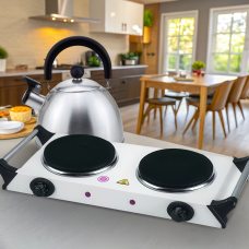 Портативна настільна електрична плита 2 конфорки чувунний диск Star Chef St-8100A/1982 1500 Вт (JS)