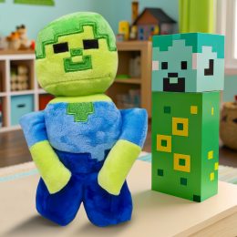 Детская мягкая игрушка-брелок фигурка из игры Minecraft Зомби (AX)