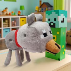 Детская мягкая игрушка-брелок фигурка из игры Minecraft Волк (AX)