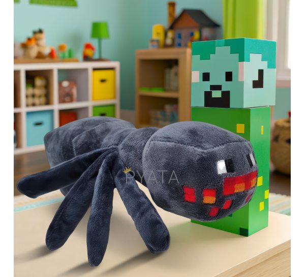 Детская мягкая игрушка-брелок фигурка из игры Minecraft Паук (AX)
