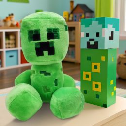 Детская мягкая игрушка-брелок фигурка из игры Minecraft Крипер (AX)