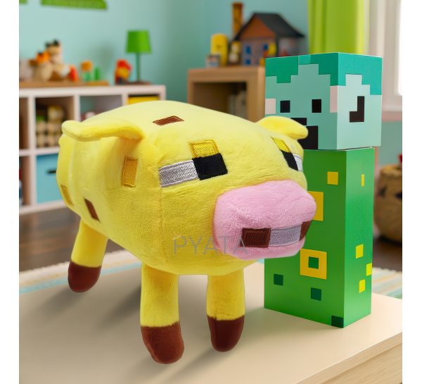 Детская мягкая игрушка-брелок фигурка из игры Minecraft Свинка (AX)
