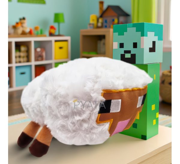 Детская мягкая игрушка-брелок фигурка из игры Minecraft Овца (AX)