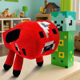 Детская мягкая игрушка-брелок фигурка из игры Minecraft Грибная корова (AX)