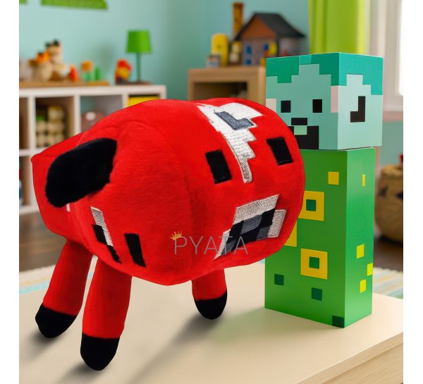 Детская мягкая игрушка-брелок фигурка из игры Minecraft Грибная корова (AX)
