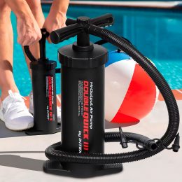 Пластиковый компактный насос для бассейна Intex Double Quick III Pump 68605 тип III S, 37 см