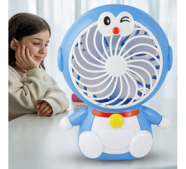 Портативный вентилятор Doraemon Light&Fan SC4780, аккумулятор/USB, Голубой