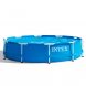 Круглий каркасний вуличний басейн для всієї родини Intex 28210 Metal Frame Pool, 366х76 см, 6503 л