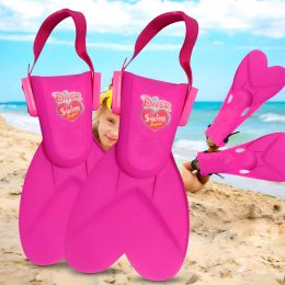 Детские мягкие эргономичные ласты для плавания в бассейне Beach TOY Fun Diver Swim A89/B645582 Розовый