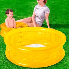 Дитячий маленький іграшковий надувний басейн з надувним дном 41 л BestWay 51112 Жовтий (LM)