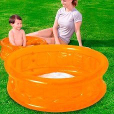 Детский маленький игрушечный надувной бассейн с надувным дном BestWay 51112 Оранжевый (LM) Детский маленький игрушечный надувной бассейн с надувным дном BestWay 51112 Оранжевый (LM)