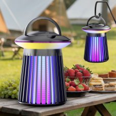 Антимоскитная лампа-светильник XL-1413 с аккумулятором 2000 мАч и зарядкой USB, Черный (205)