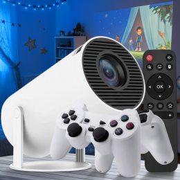 Игровой мульти-проектор P30 MAX с джойстиками + пульт управления Белый (205)