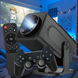 Игровой мульти-проектор HCS350 PRO с джойстиками + пульт управления 36000 игр Черный (205)
