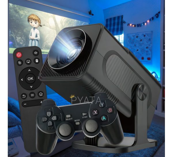 Ігровий мульти-проектор HCS350 PRO з джойстиками + пульт керування 36000 ігор Чорний (205)