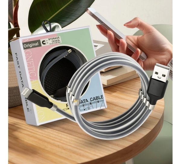 Магнітний кабель MagLink Lightning–USB-A з нейлоновим обплетенням (206)