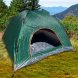 Просторная туристическая палатка на 6 человек 200×200×135 см, темно-зеленая