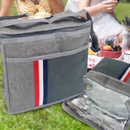 Портативная большая термосумка для сохранения прохлады продуктов Smart DT-4241 Серая 27 л