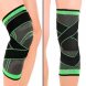 Спортивный эластичный компрессионный фиксатор-наколенник Knee Support WN-26 размер XXL Черный с зеленым (205)