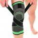 Спортивный эластичный компрессионный фиксатор-наколенник Knee Support WN-26 размер XXL Черный с зеленым (205)