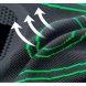Спортивный эластичный компрессионный фиксатор-наколенник Knee Support WN-26 размер XXL Черный с зеленым (205)