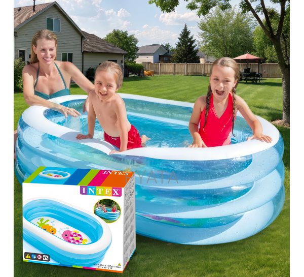 Дитячий надувний басейн для купання Intex 57482 238л 163*107*46см