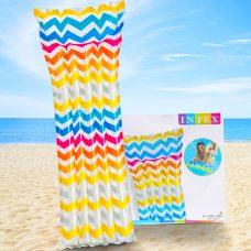 Надувний пляжний матрац з подушкою для плавання Intex 59711 Жовтий Надувний пляжний матрац з подушкою для плавання Intex 59711 Жовтий