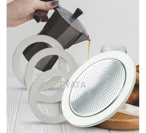 Фильтр сетка Chunu frico 441-C с силиконовыми кольцами для гейзерной кофеварки