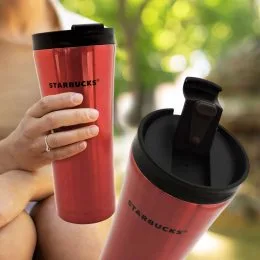Термокухоль Starbucks 17fi  для гарячих та холодних напоїв 500 мл, Червоний