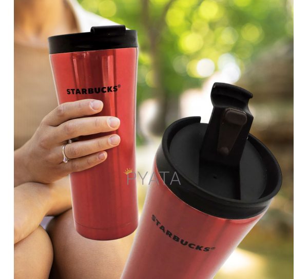 Термокухоль Starbucks 17fi  для гарячих та холодних напоїв 500 мл, Червоний