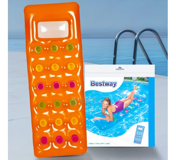 Надувний матрац для плавання Bestway 43040 188×71 см Помаранчевий (LM)