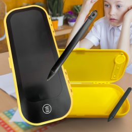 Школьный планшет для рисования с пеналом для ручек BB214 Bai Bian LCD Желтый (AX)