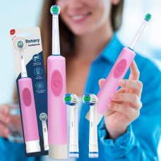 Електрична зубна щітка з набором насадок 2 шт Rotary HL198A Рожевий (AX)