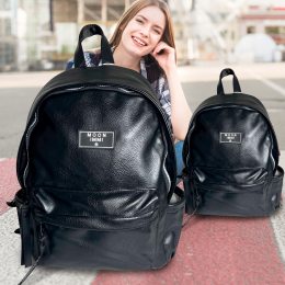 Эргономичный стильный кожаный женский рюкзак MOON immi MH-831201 Black (MOON)