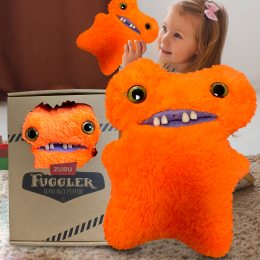 Детская мягкая плюшевая игрушка Фуглер Fuggler ZURU GapTooth McGoo – Orange серия Chaos Crew Оранжевый
