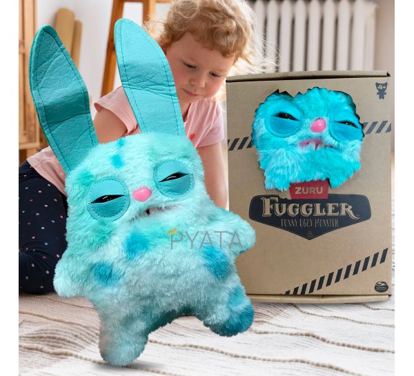 Мягкая детская веселая игрушка Фуглер Fugler ZURU Wide Eyed Weirdo серия Love Fugg Бирюзово-мятный