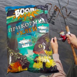Рыбацкая прикормка для рыбы BOOM клей 1кг Плотва-Тарань
