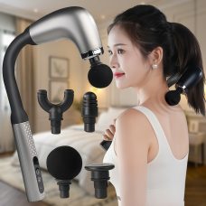 Ручной портативный аккумуляторный массажер для тела Deep Massage 1010 Серый (AMN)