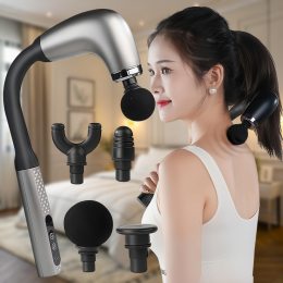 Ручний портативний акумуляторний масажер для тіла Deep Massage 1010 Сірий (AMN)