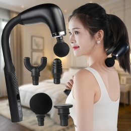 Ручний портативний акумуляторний масажер для тіла Deep Massage 1010 Чорний (AMN)