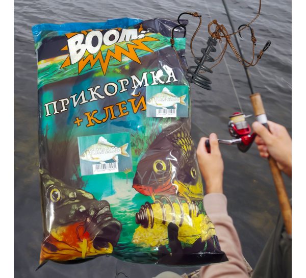 Рыбацкая прикормка для рыбы BOOM клей 1кг Карась