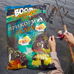 Рыбацкая прикормка для рыбы BOOM клей 1кг Мед