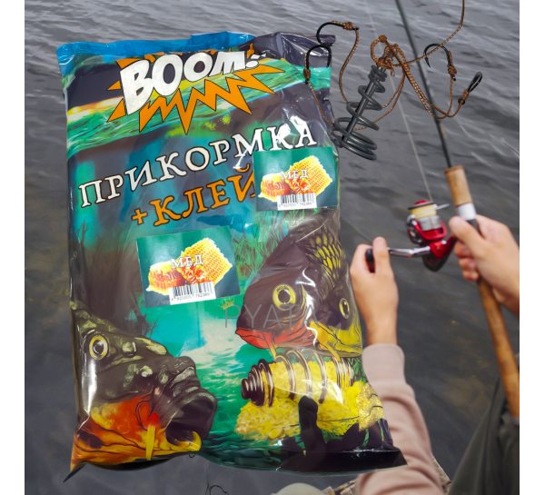 Рибальська прикормка для риби BOOM клей 1кг Мед