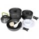 Універсальний туристичний набір посуду з алюмінію та пластику Cooking Set DS-309/1132 (JS)