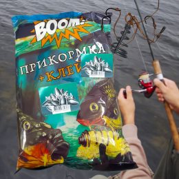 Рыбацкая прикормка для рыбы BOOM клей 1кг Жмых
