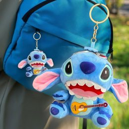 М’яка іграшка-брелок Stitch 8286 з гітарою 12 см (AX)