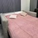 Двоспальне плед-покривало Lisa стільники «Затишок» 220*200 см Рожевий (ВОТ)